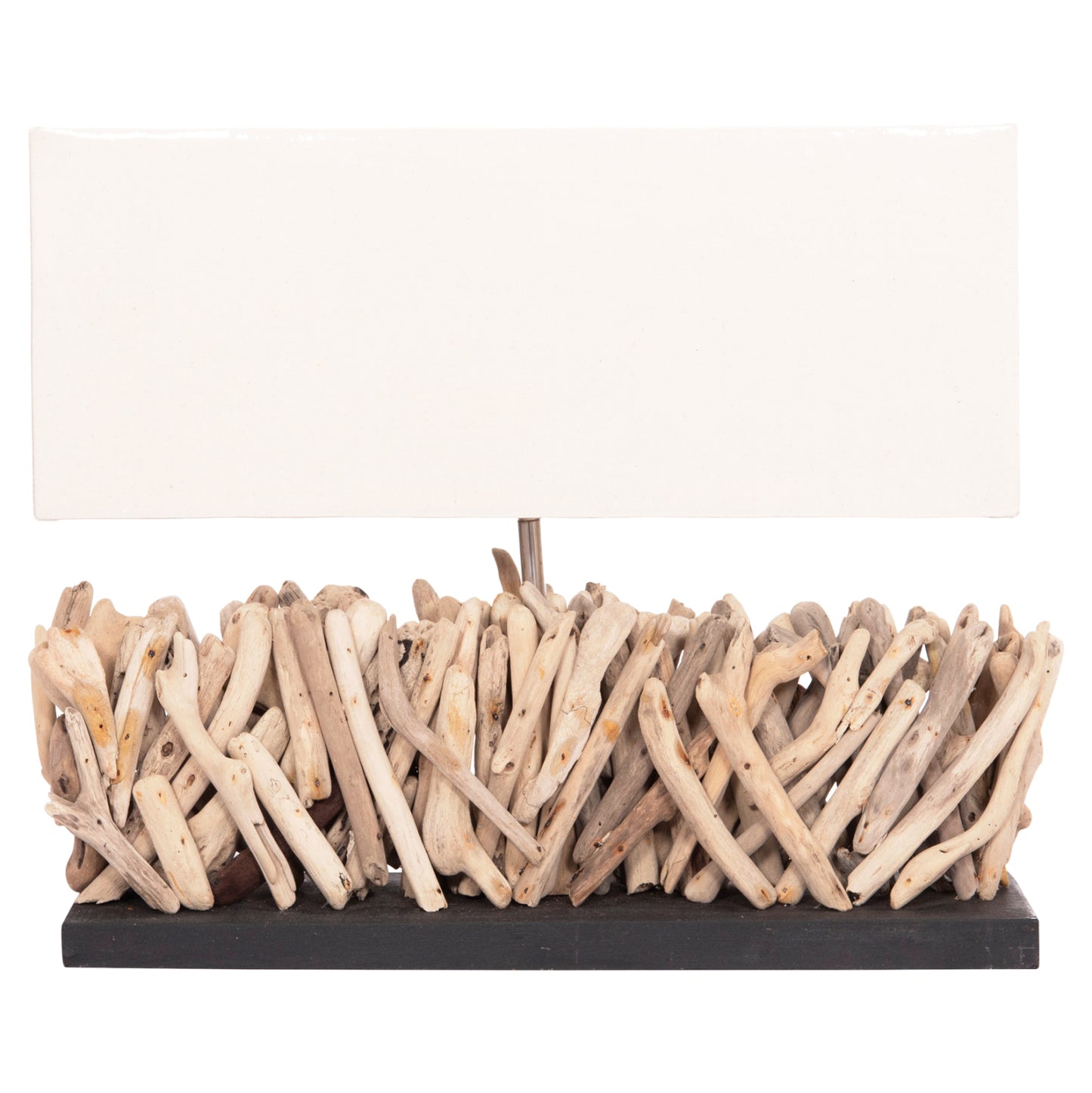 ΕΠΙΤΡΑΠΕΖΙΟ ΟΡΘΟΓΩΝΙΟ ΦΩΤΙΣΤΙΚΟ TWIGGY DRIFTWOOD & ΛΕΥΚΟ ΚΑΠΕΛΟ 56x16.5x43