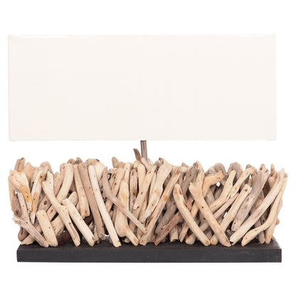 ΕΠΙΤΡΑΠΕΖΙΟ ΟΡΘΟΓΩΝΙΟ ΦΩΤΙΣΤΙΚΟ TWIGGY DRIFTWOOD & ΛΕΥΚΟ ΚΑΠΕΛΟ 56x16.5x43