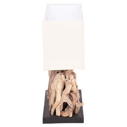 ΕΠΙΤΡΑΠΕΖΙΟ ΟΡΘΟΓΩΝΙΟ ΦΩΤΙΣΤΙΚΟ TWIGGY DRIFTWOOD & ΛΕΥΚΟ ΚΑΠΕΛΟ 56x16.5x43