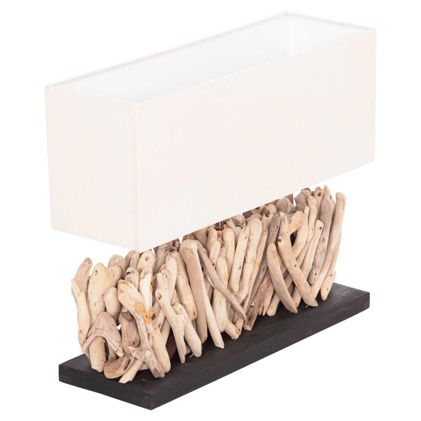 ΕΠΙΤΡΑΠΕΖΙΟ ΟΡΘΟΓΩΝΙΟ ΦΩΤΙΣΤΙΚΟ TWIGGY DRIFTWOOD & ΛΕΥΚΟ ΚΑΠΕΛΟ 56x16.5x43
