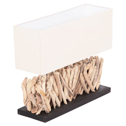 ΕΠΙΤΡΑΠΕΖΙΟ ΟΡΘΟΓΩΝΙΟ ΦΩΤΙΣΤΙΚΟ TWIGGY DRIFTWOOD & ΛΕΥΚΟ ΚΑΠΕΛΟ 56x16.5x43