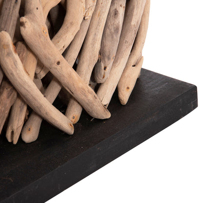 ΕΠΙΤΡΑΠΕΖΙΟ ΟΡΘΟΓΩΝΙΟ ΦΩΤΙΣΤΙΚΟ TWIGGY DRIFTWOOD & ΛΕΥΚΟ ΚΑΠΕΛΟ 56x16.5x43