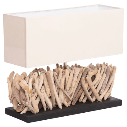 ΕΠΙΤΡΑΠΕΖΙΟ ΟΡΘΟΓΩΝΙΟ ΦΩΤΙΣΤΙΚΟ TWIGGY DRIFTWOOD & ΛΕΥΚΟ ΚΑΠΕΛΟ 56x16.5x43