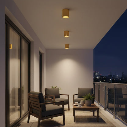 MARETTI KLV-101-0058 Φωτιστικό Downlight Σποτ για Λάμπα MR16 με Ντουί GU10 AC 220-240V Αδιάβροχο IP65 - Χρυσό Πλατίνα - Μ9 x Π9 x Υ9