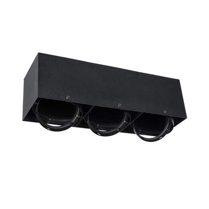 MAGMA 60628 Μοντέρνο Φωτιστικό Οροφής Σποτ Τρίφωτο 3 x GU10 IP20 Μαύρο Αλουμίνιο - Μ45 x Π15 x Υ13cm