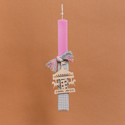 Λαμπάδα Στολισμένη “Καρουζέλ” σε Συσκευασία Δώρου