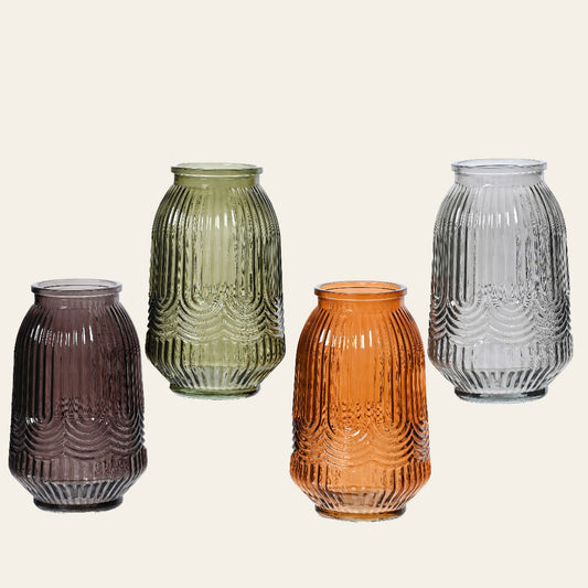 Βάζο Γυάλινο 12x12x20 Γκρι