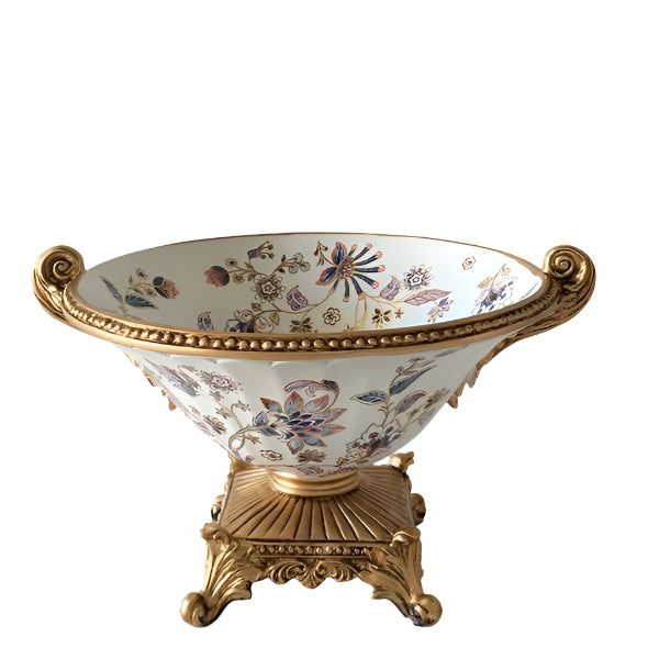 ΦΟΝΤΑΝΙΕΡΑ ΠΟΡΣΕΛΑΝΗ ΜΕ ΠΟΛΥΡΕΖΙΝ ΛΕΥΚΟ-ΧΡΥΣΟ ΜΕ ΛΟΥΛΟΥΔΙΑ 34x29x21