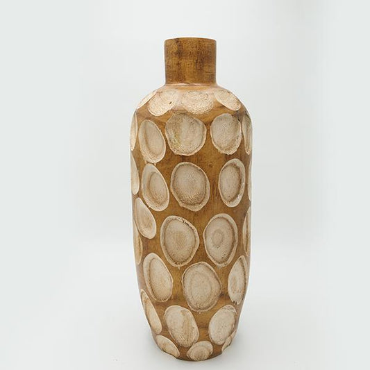 ΒΑΖΟ ΞΥΛΙΝΟ ΚΑΦΕ-ΜΠΕΖ 17x17x48