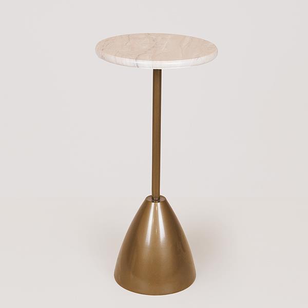 ΤΡΑΠΕΖΙ ΜΕΤΑΛΛΙΚΟ ΧΡΥΣΟ - ΛΕΥΚΟ 35x35x52