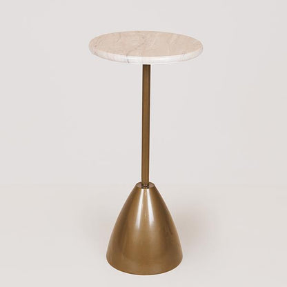 ΤΡΑΠΕΖΙ ΜΕΤΑΛΛΙΚΟ ΧΡΥΣΟ - ΛΕΥΚΟ 35x35x52