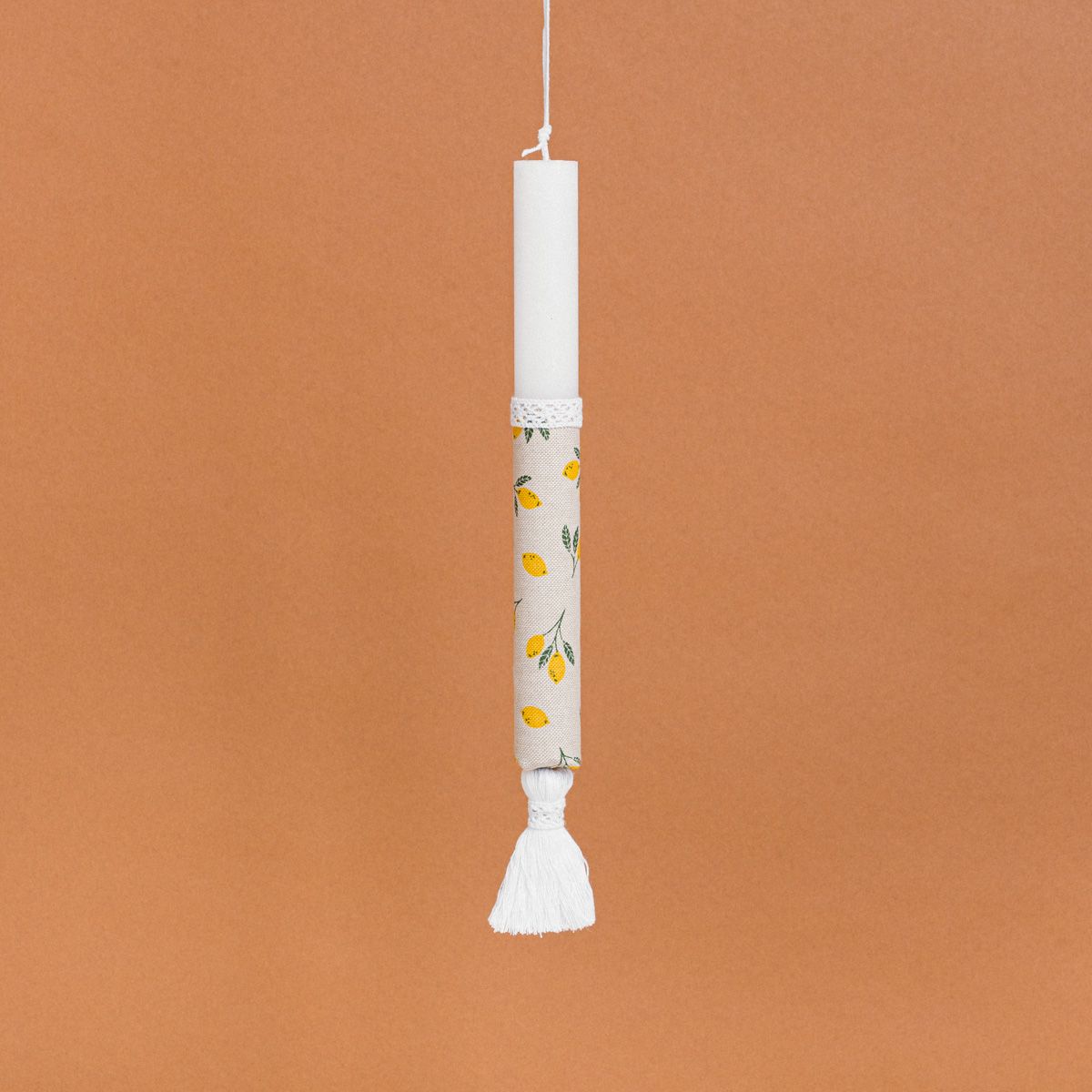 Λαμπάδα Στολισμένη Μικρά Λεμόνια σε Συσκευασία Δώρου