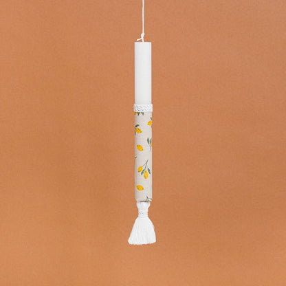 Λαμπάδα Στολισμένη Μικρά Λεμόνια σε Συσκευασία Δώρου