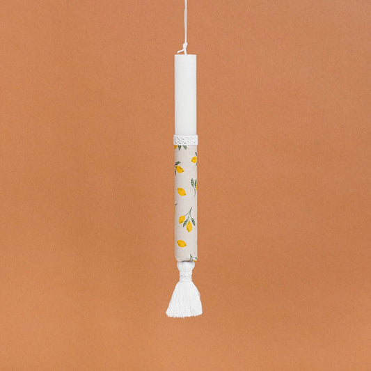 Λαμπάδα Στολισμένη Μικρά Λεμόνια σε Συσκευασία Δώρου