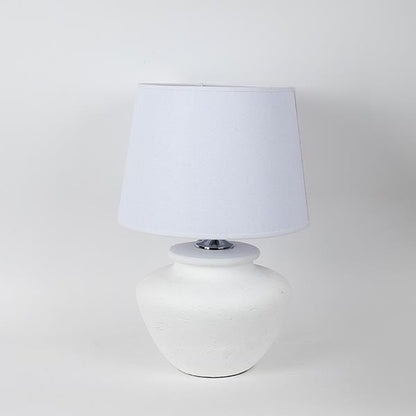 ΕΠΙΤΡΑΠΕΖΙΟ ΦΩΤΙΣΤΙΚΟ ΜΕ ΥΦΑΣΜΑΤΙΝΟ ΚΑΠΕΛΟ ΚΕΡΑΜΙΚΟ ΛΕΥΚΟ 27x27x53