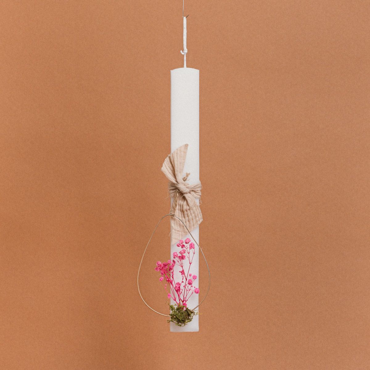 Λαμπάδα Στολισμένη με Φουξ Αποξηραμένα σε Συσκευασία Δώρου