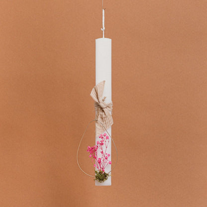 Λαμπάδα Στολισμένη με Φουξ Αποξηραμένα σε Συσκευασία Δώρου