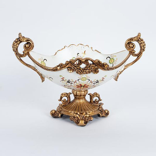 ΦΟΝΤΑΝΙΕΡΑ ΠΟΡΣΕΛΑΝΙΝΗ ΜΕ ΠΟΛΥΡΕΖΙΝ ΛΕΥΚΗ - ΧΡΥΣΗ 35x20x23