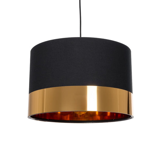 ZYKLUS 203-0100 Μοντέρνο Κρεμαστό Φωτιστικό Οροφής με Ντουί 1 x E27 AC 220-240V IP20 - Μαύρο & Χρυσό - Μ36 x Π36 x Υ25