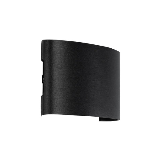 SIXOAD 60677 Μοντέρνο Φωτιστικό Τοίχου - Απλίκα LED 8W 1000lm 30° AC 220-240V Αδιάβροχο IP65 Θερμό Λευκό 2700K - CREE XPE Chip & TÜV SÜD Driver - Μαύρο Ματ - Μ12 x Π4 x Υ8