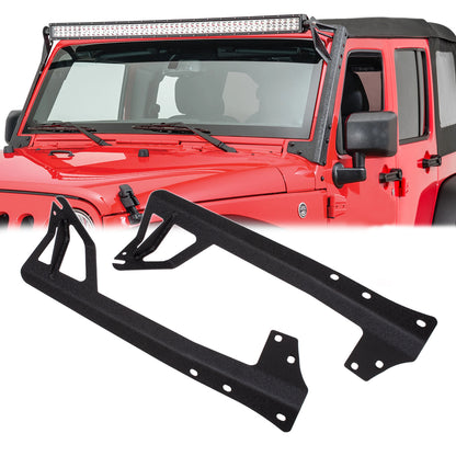 85557 ΣΕΤ 2 Βάσεις Στήριξης για 1 Μπάρα LED για JEEP WRANGLER JK Μοντέλο από 2007 έως 2018