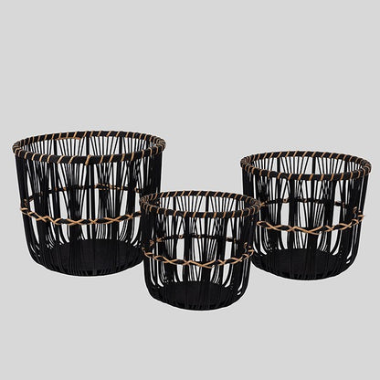 S/3 ΚΑΛΑΘΙΑ ΨΑΘΙΝΑ ΜΑΥΡΑ 37x37x30 32x32x27 27x27x23