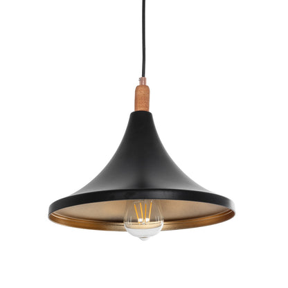 BELFRY 203-0077 Μοντέρνο Κρεμαστό Φωτιστικό Οροφής με Ντουί 1 x E27 AC 220-240V IP20 - Μαύρο & Χρυσό - Μ29.5 x Π29.5 x Υ22