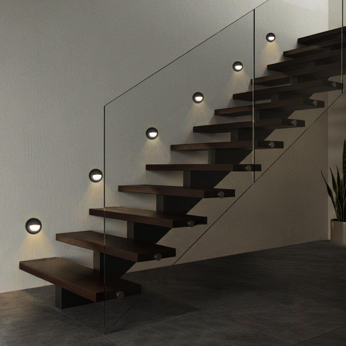 STEPART KLV-101-0074 Χωνευτό Φωτιστικό Σκαλοπατιού / Διαδρόμου LED 3W 375lm 45° AC 220-240V Αδιάβροχο IP65 Θερμό Λευκό 2700K - Lumileds SMD Chip & TÜV SÜD Driver - Μαύρο Ματ - Μ8.3 x Π4.5 x Υ8.3 / Q6.55 x 6.55