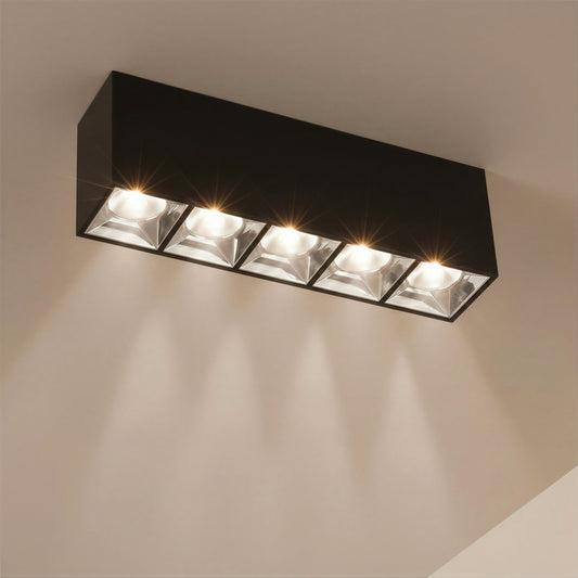 LUMINAR KLV-101-0333 Φωτιστικό Downlight Σποτ LED 20W 2800lm 36° AC 220-240V IP20 Φυσικό Λευκό 4500K - Osram SMD Chip & TÜV SÜD Driver - Μαύρο Ματ - Μ19.5 x Π4.2 x Υ6.6