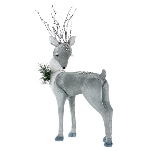 ΒΕΛΟΥΔΙΝΟΣ ΤΑΡΑΝΔΟΣ ΓΚΡΙ ΜΕ GLITTER 19x8x39