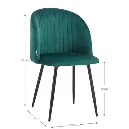 Πολυθρόνα Zera Πράσινο Σκούρο 50.5x55.5x87
