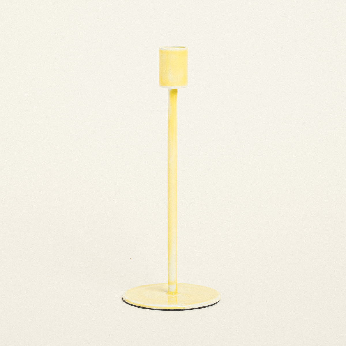 Μεταλλικό Κηροπήγιο Κίτρινο 23εκ