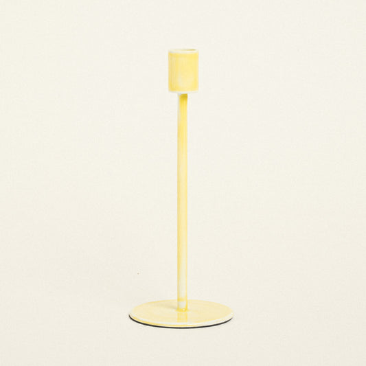Μεταλλικό Κηροπήγιο Κίτρινο 23εκ