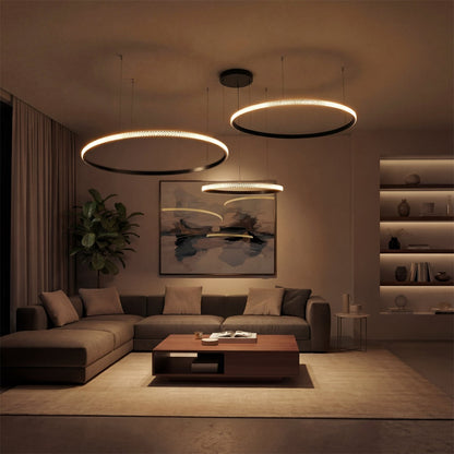 DIAMOND KLV-101-0245 Κρεμαστό Φωτιστικό Οροφής LED 150W 15000lm 180° AC 220-240V IP20 Ρυθμιζόμενο Λευκό CCT με Χειριστήριο από 2700K έως 6000K Dimmable - Lumileds SMD Chip - Μαύρο Ματ - Μ170 x Π170 x Υ60