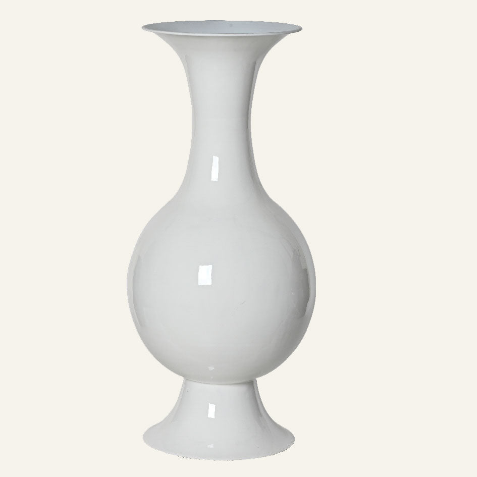 Μεταλλικό Βάζο Λευκό 39x39x77