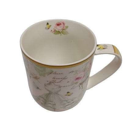 Πορσελάνινη Κούπα Vintage Ρομαντικό Φόρεμα 380ml