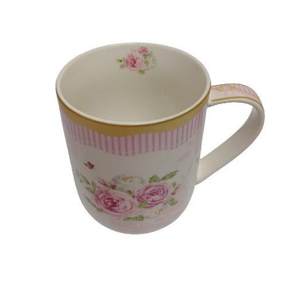 Πορσελάνινη Κούπα Ροζ Τριαντάφυλλα 380ml