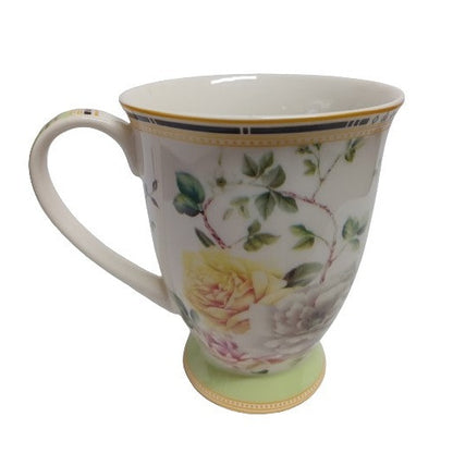 Πορσελάνινη Κούπα Green Yellow Flowers 380ml