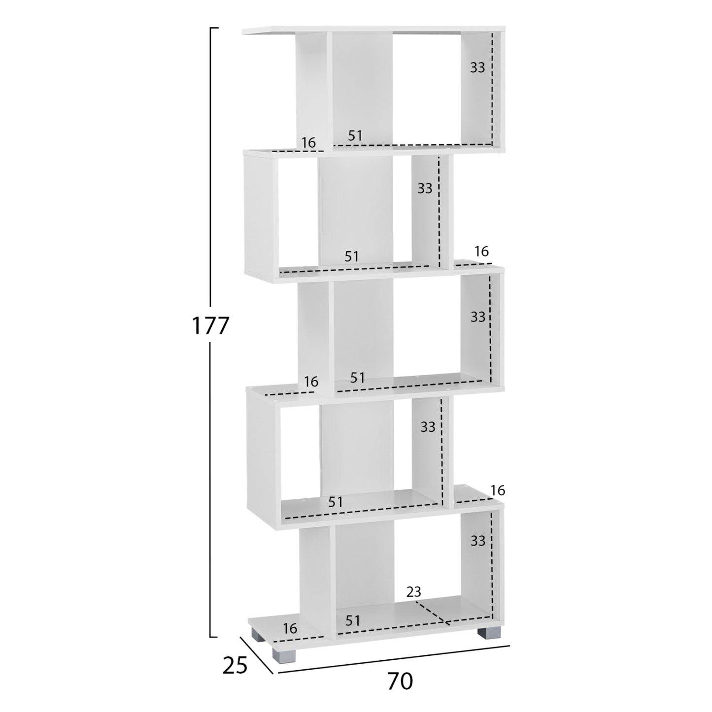 STUDENT SET 3 PCS DESK-BOOKCASE-OFFICE CHAIR WHITE