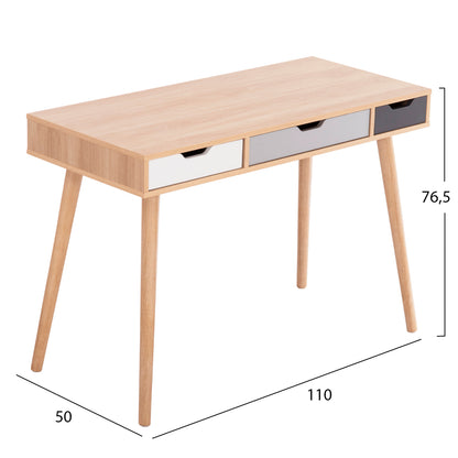 STUDENT SET 3 PCS DESK-BOOKCASE-OFFICE CHAIR SONAMA/BEIGE