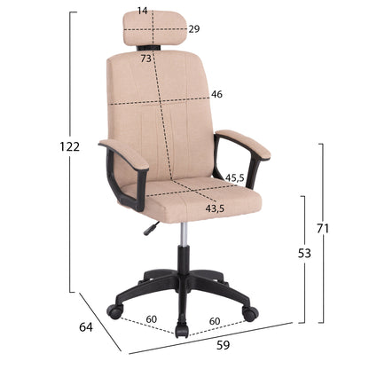 STUDENT SET 3 PCS DESK-BOOKCASE-OFFICE CHAIR SONAMA/BEIGE
