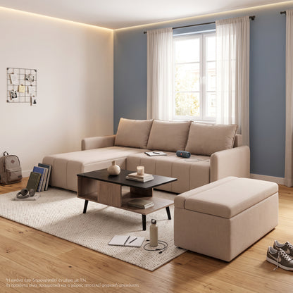 STUDENT LIVING ROOM SET 3 PCS BEIGE
