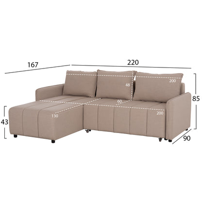 STUDENT LIVING ROOM SET 3 PCS BEIGE