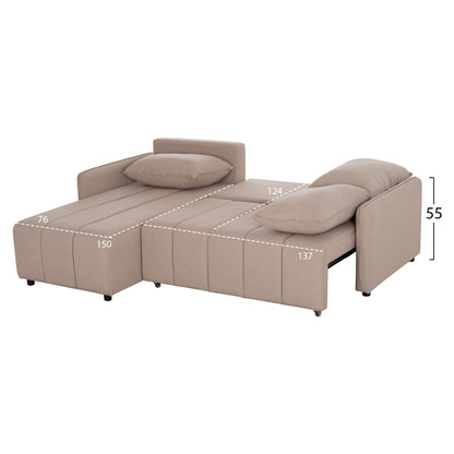STUDENT LIVING ROOM SET 3 PCS BEIGE