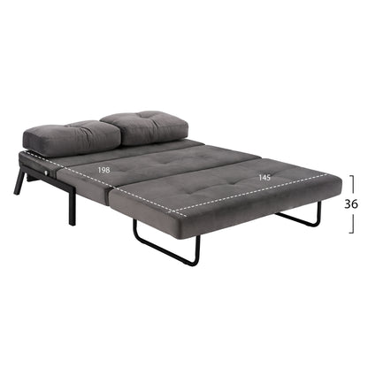 STUDENT LOUNGE SET 3 PCS GREY VELVET & ZEBRANO FABRIC MELAMINE