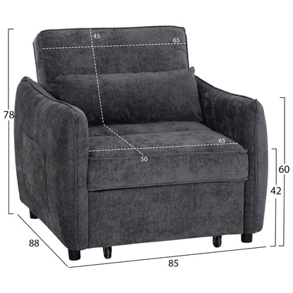 STUDENT LOUNGE SET 3 PCS GREY VELVET & ZEBRANO FABRIC MELAMINE