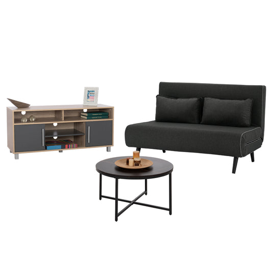 STUDENT LIVING ROOM SET DARK GREY