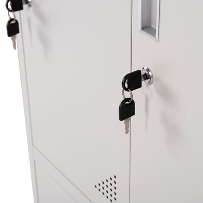 METAL LOCKER MALMOE 9 DOOR WITH LOCKS GREY 90x45x185