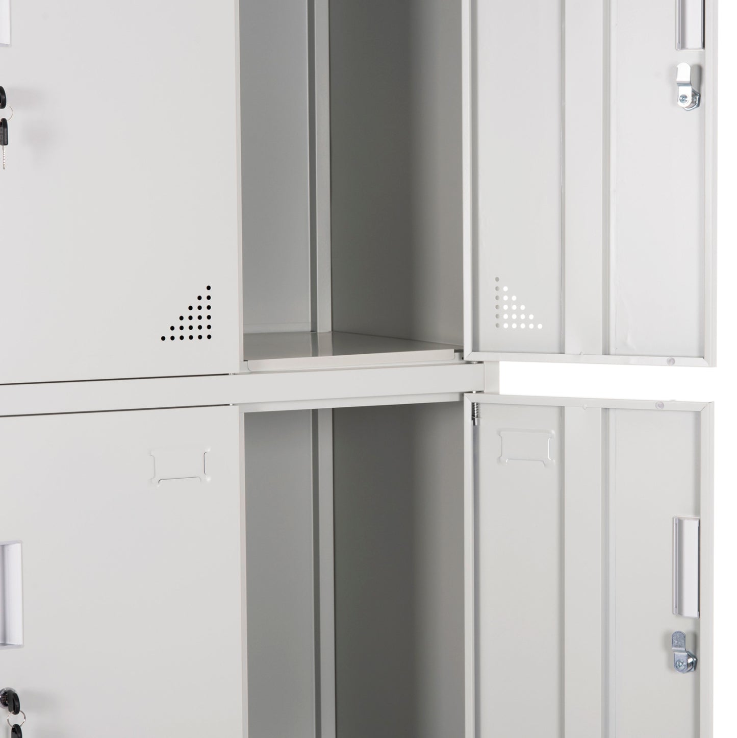 METAL LOCKER MALMOE 9 DOOR WITH LOCKS GREY 90x45x185