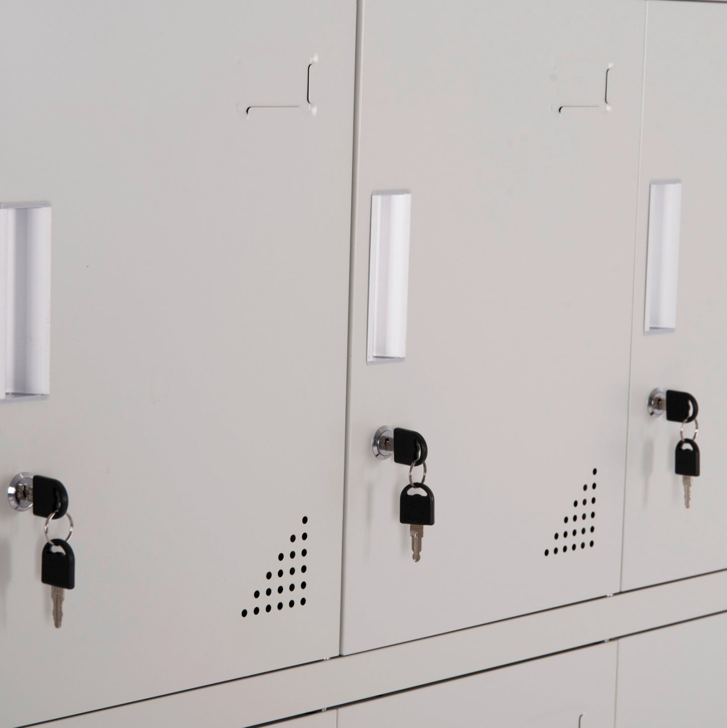BEXLEY METAL LOCKER WITH 12 COMPARTMENTS WITH KEY GREY 90x45x185